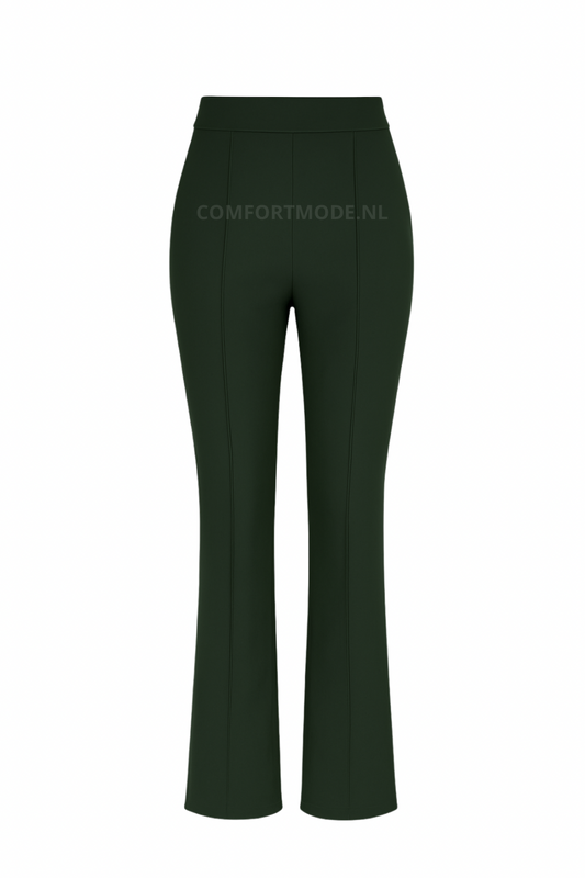 HY397- COMFORTBROEK FLAIR OLIJFGROEN