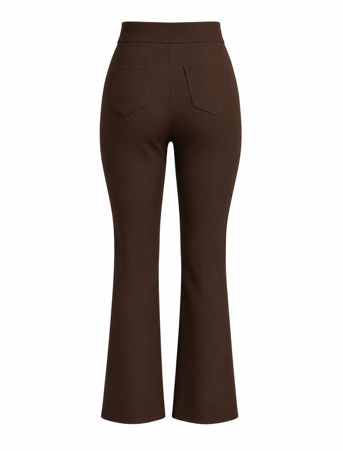 R259- COMFORTBROEK FLARED DONKERBRUIN TALL