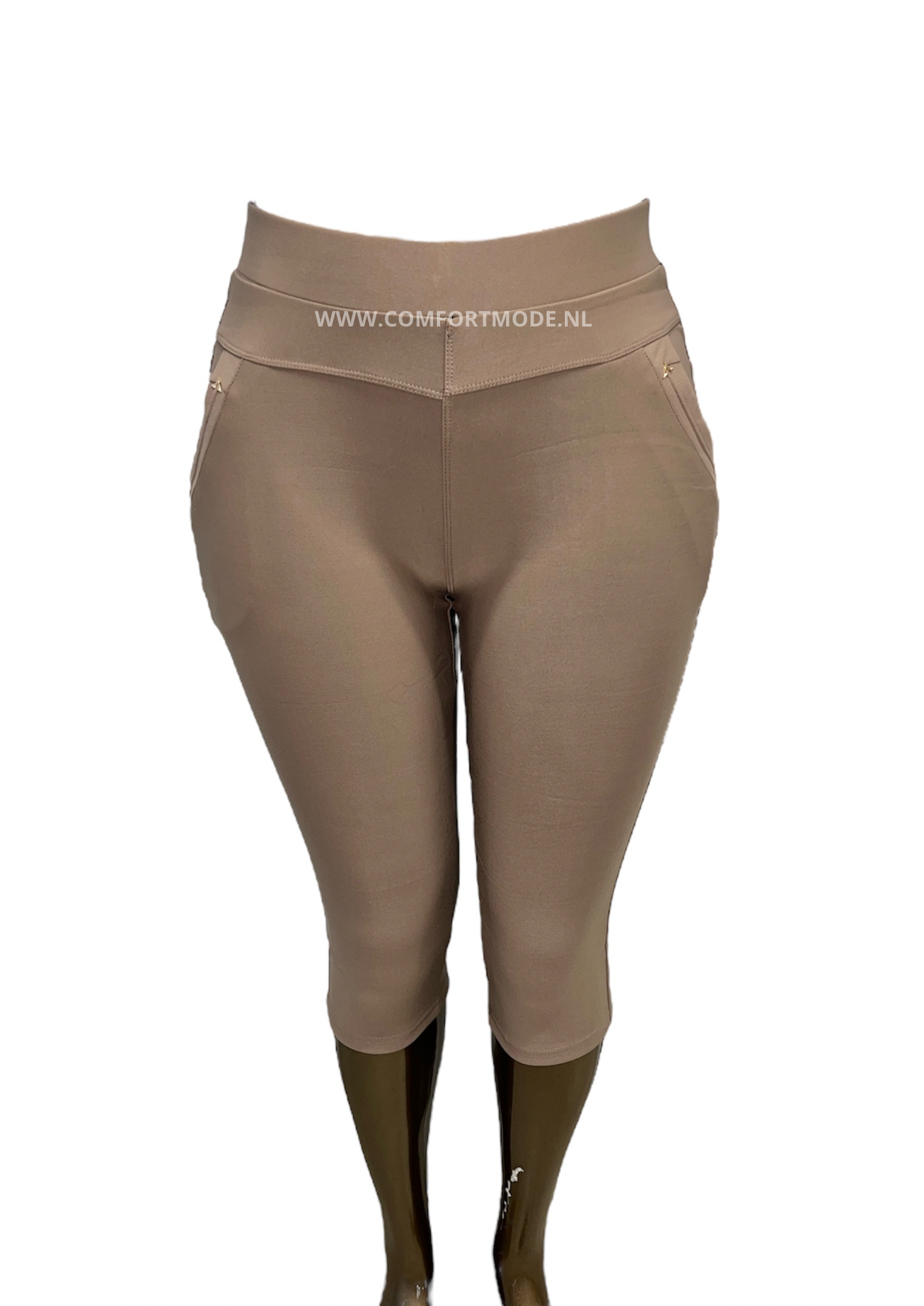 -COMFORT PANTS CAPRI TAUPE