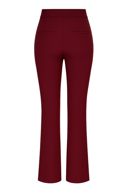 HY397- COMFORTBROEK FLAIR BORDEAUXROOD