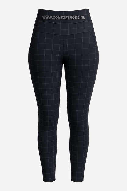 R216-2 - COMFORT PANTS BLACK CHECKED