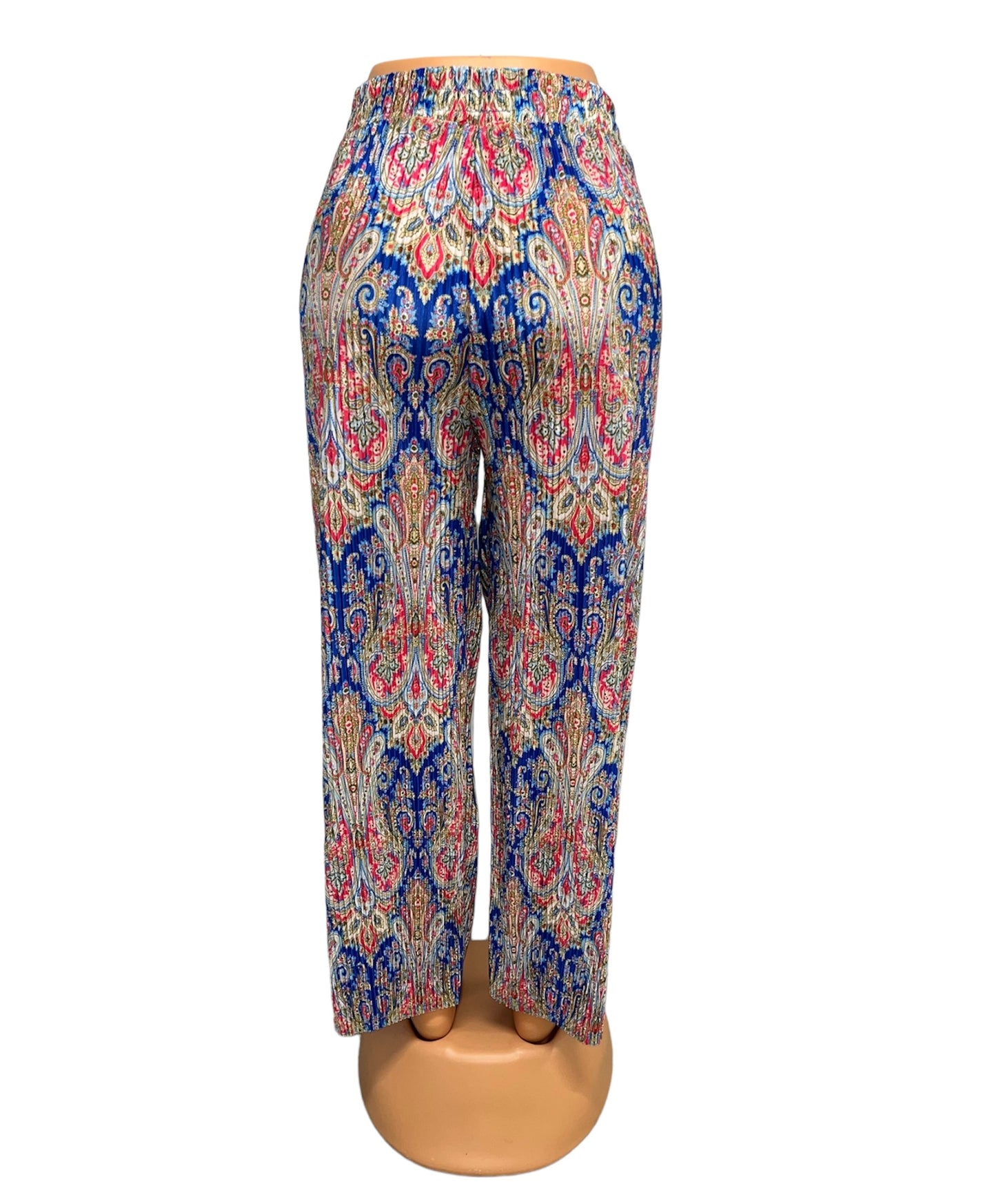 SUMMER PANTS WITH PRINT BLUE/PINK - YARA