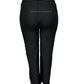 -COMFORTBROEK ZWART STRAIGHT LEG PANTER
