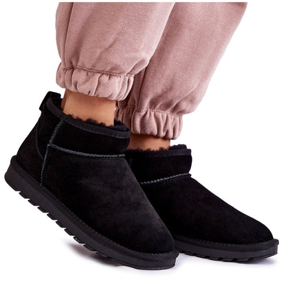 -ZWARTE DAMES BOOTS MET BONTVOERING