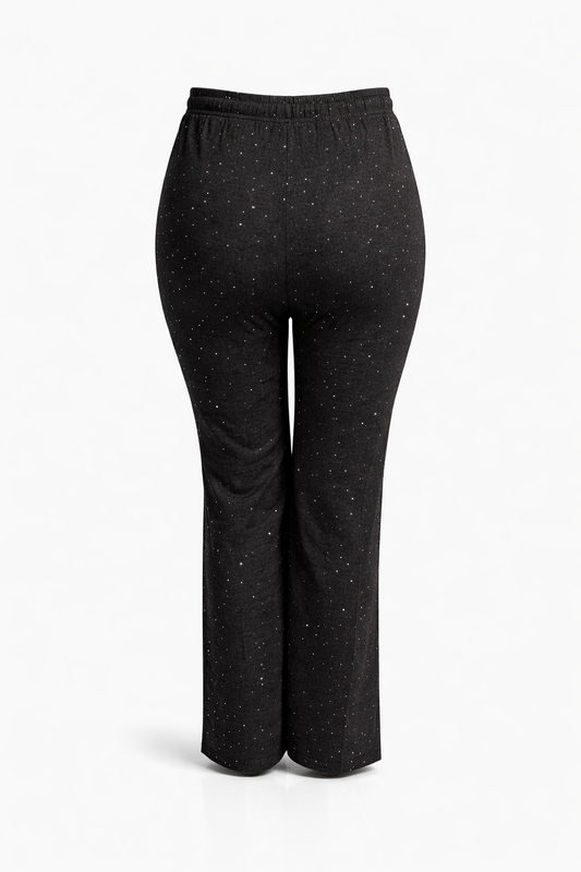 -COMFY JOGGING BROEK -ZWART SPARKLE