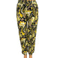 LUCHTIGE ZOMERBROEK MET PRINT ZWART/GEEL -JOSJE