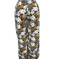 LUCHTIGE ZOMERBROEK MET PRINT ZWART/ORANJE -THIRZA
