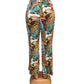 AIRY SUMMER PANTS WITH PRINT ORANGE/BLUE - EVI