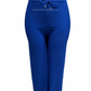 -SUMMER PANTS WITH LACES ROYAL BLUE