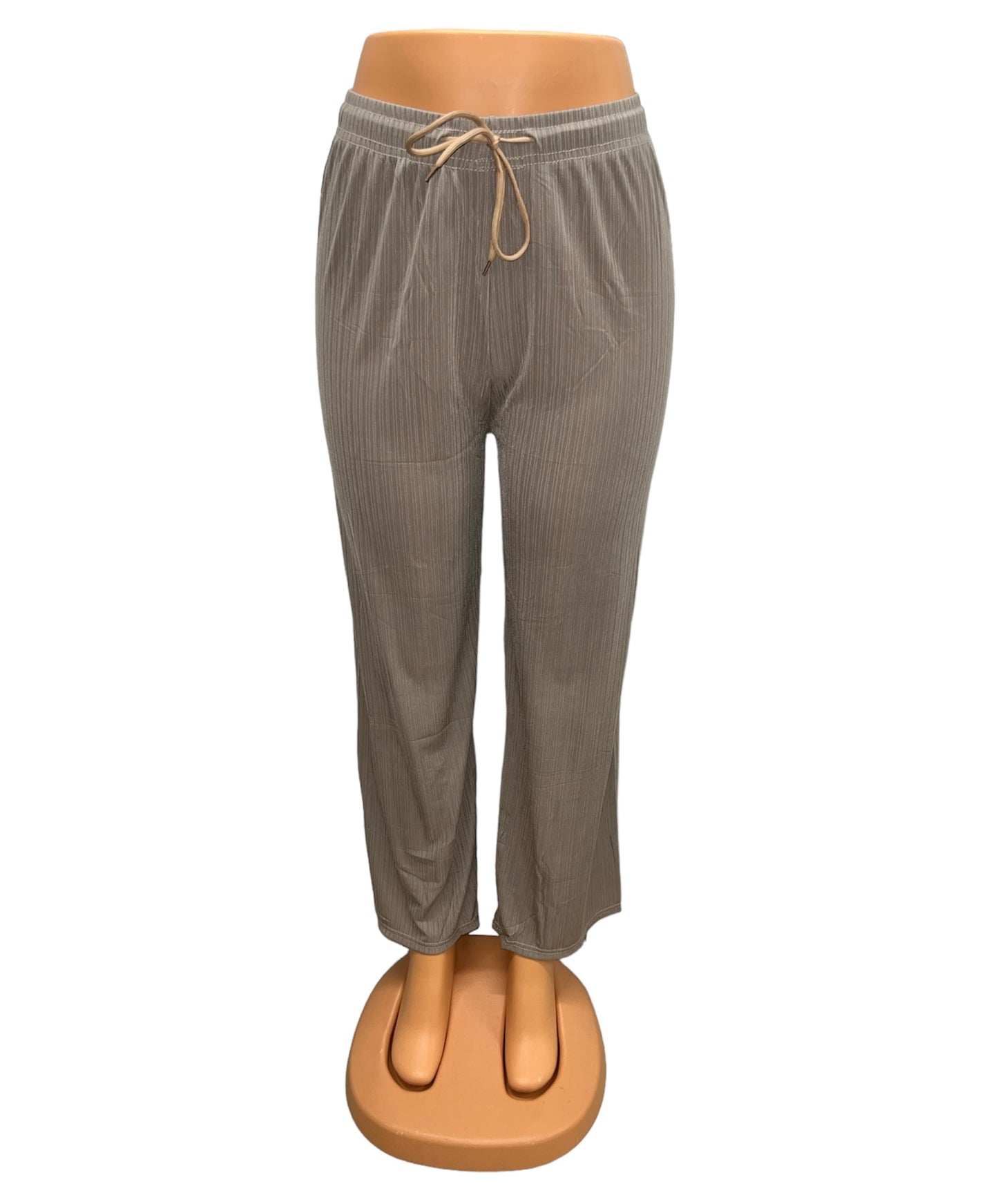 ZOMERBROEK MET VETER TAUPE-MONA