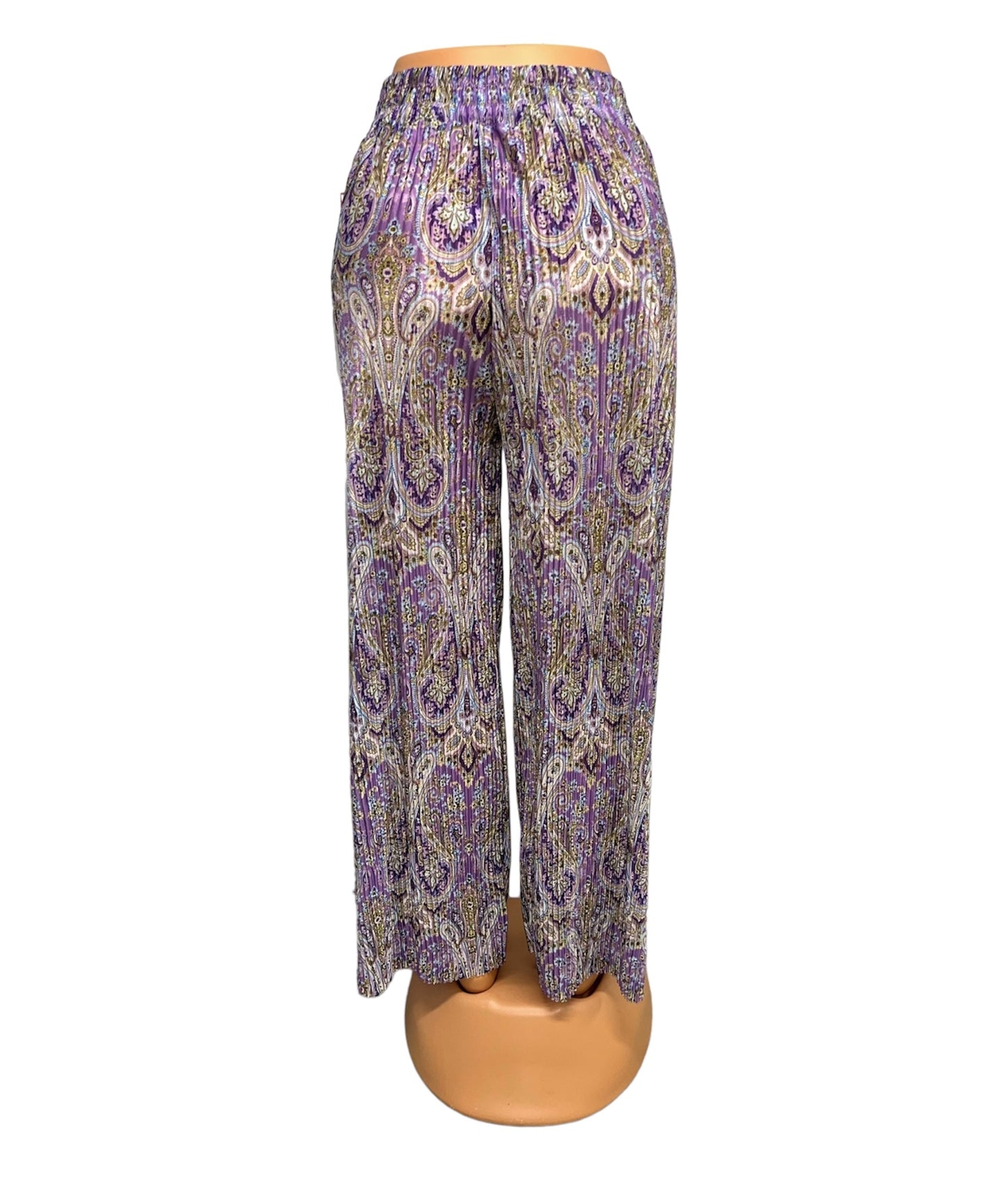 SUMMER PANTS WITH PURPLE PRINT - YARA