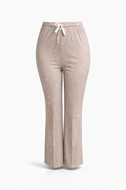 -COMFY JOGGING BROEK -BEIGE SPARKLE