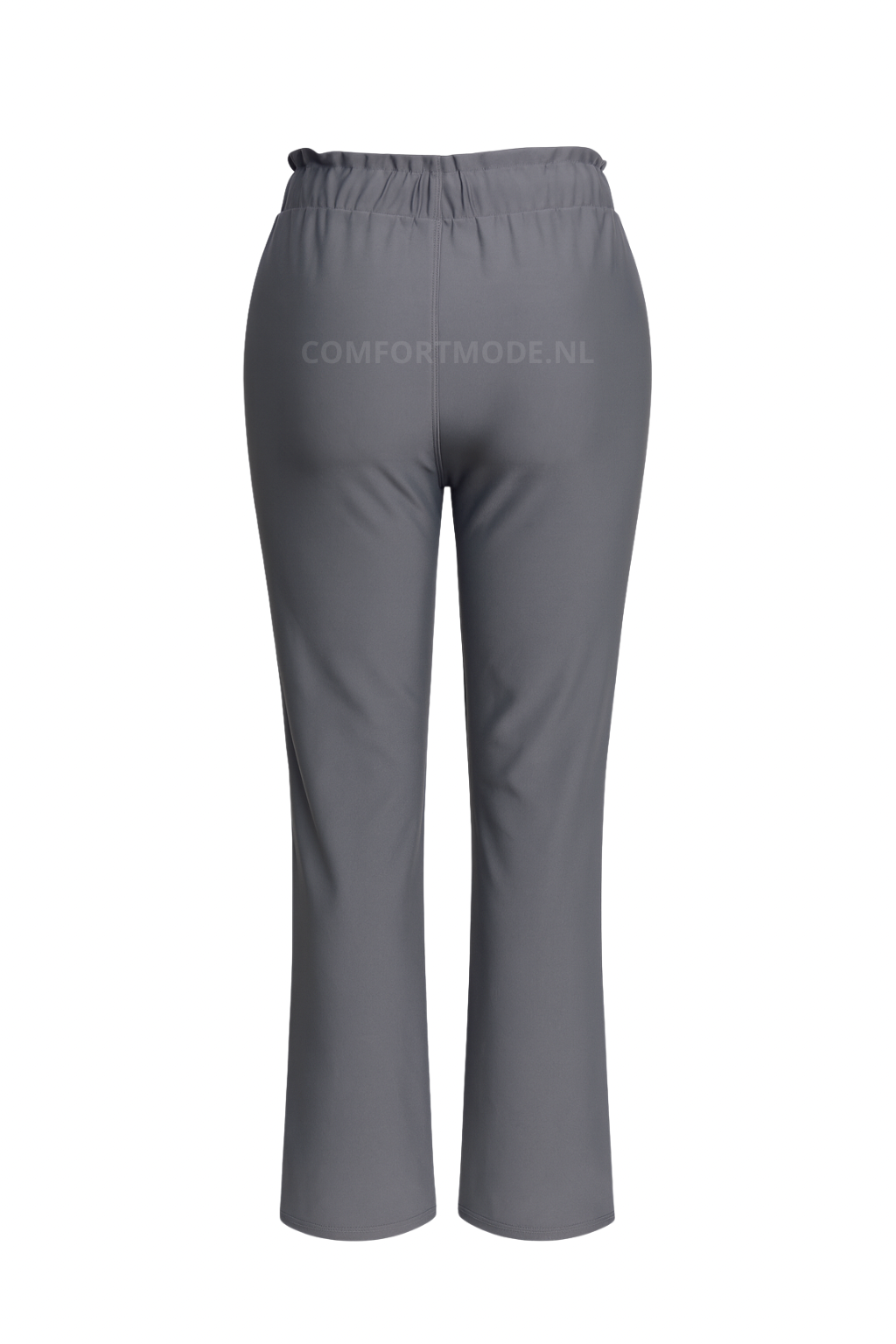 R272- COMFORTBROEK STRAIGHT LEG MET VETERS GRIJS