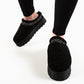 -TEDDY ZIGZAG PANTOFFELS ZWART