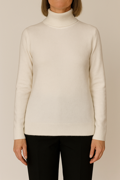 Basic Trui met Kol – Wit