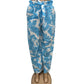 AIRY SUMMER PANTS WITH PRINT BLUE/WHITE -SITA