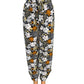 LUCHTIGE ZOMERBROEK MET PRINT ZWART/ORANJE -THIRZA