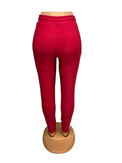 SALE - COMFORT PANTS RED WITH LACES