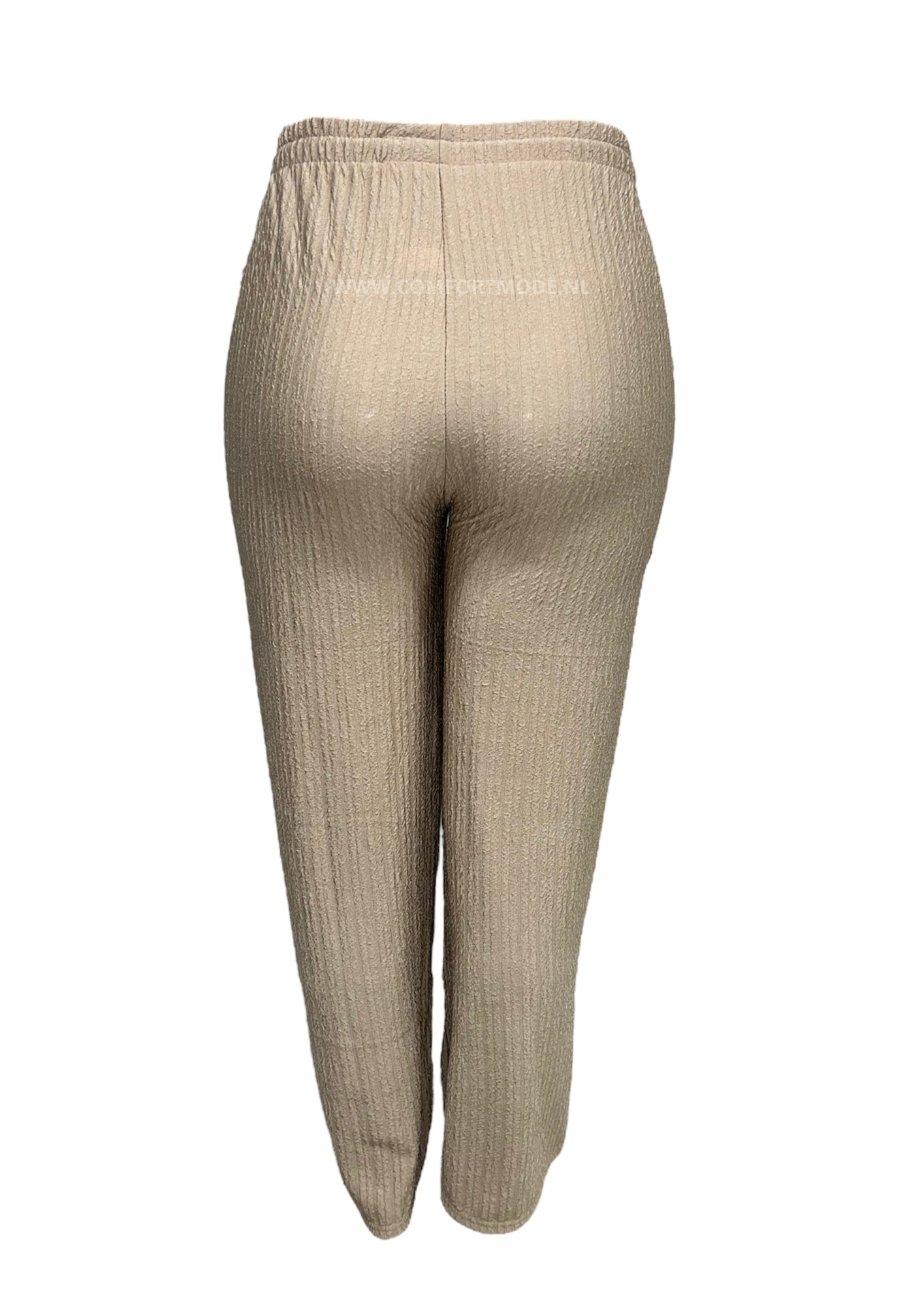 -ZOMERBROEK MET VETER BEIGE