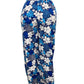 LUCHTIGE ZOMERBROEK MET PRINT BLAUW/WIT- THIRZA