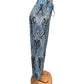 ZOMERBROEK MET PRINT  BLAUW - YARA