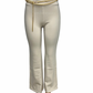 -COMFORTBROEK FLARED CREME MET GOUDEN KETTING