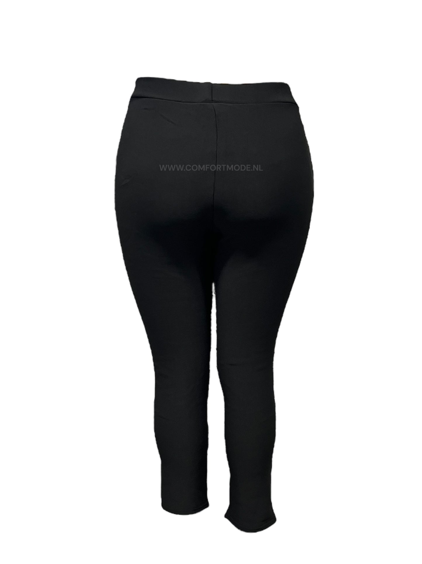 -COMFORTBROEK THERMO ZWART MET HARTJE