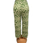 LUCHTIGE ZOMERBROEK MET PRINT GROEN/BEIGE -JILL