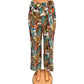 AIRY SUMMER PANTS WITH PRINT ORANGE/BLUE - EVI