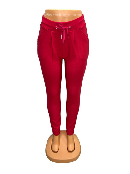 SALE - COMFORT PANTS RED WITH LACES