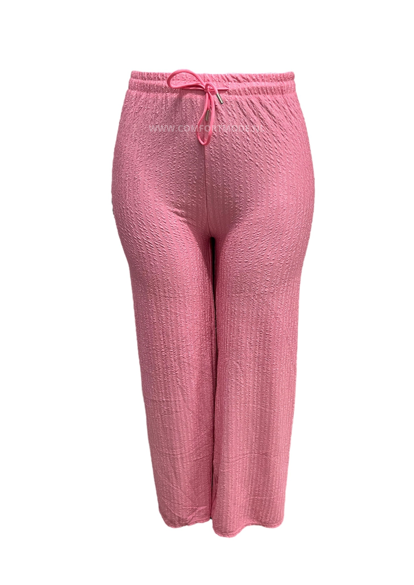 -SUMMER PANTS WITH LACES LIGHT PINK