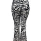 R216 -COMFORTBROEK FLARED ZEBRAPRINT