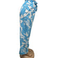 AIRY SUMMER PANTS WITH PRINT BLUE/WHITE -SITA