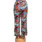 LUCHTIGE ZOMER BROEK MET PRINT BLAUW/ROOD - EVI