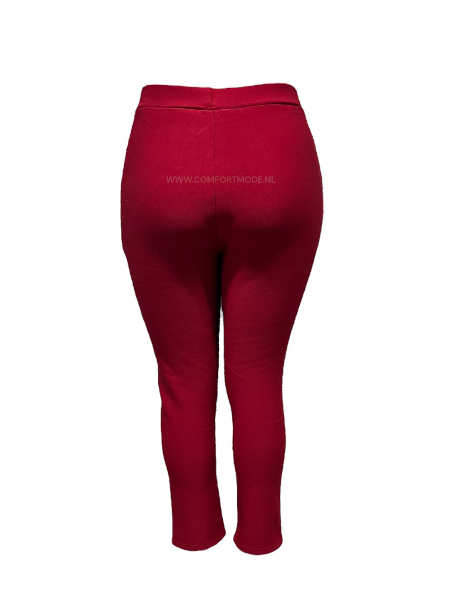 -COMFORTBROEK ROOD THERMO MET HARTJE