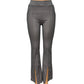 -COMFORTBROEK GRIJS FLARED MET SPLIT