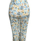 LUCHTIGE ZOMERBROEK MET PRINT BLAUW/GEEL -JULIE