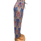 SUMMER PANTS WITH PRINT BLUE/PINK - YARA