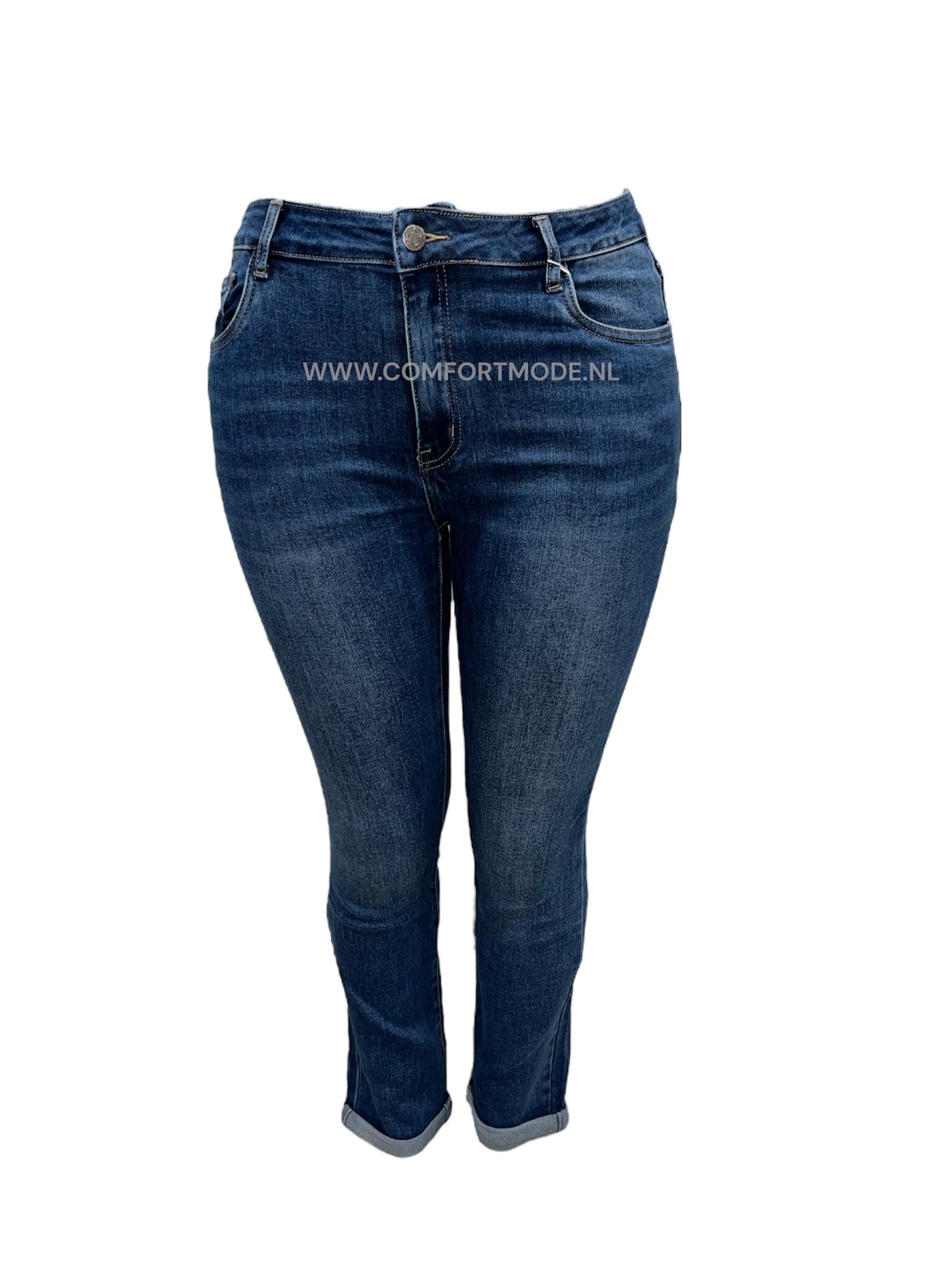 -SLIMFIT JEANS DONKERBLAUW MET STRETCH