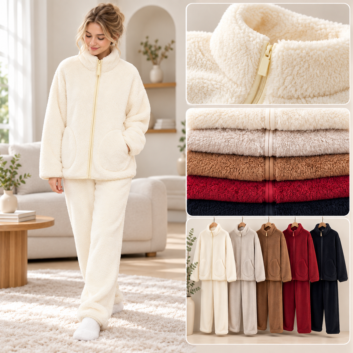 Dames Teddy Fleece Huispak – Heerlijk Warm & Zacht – M/L t/m XXL