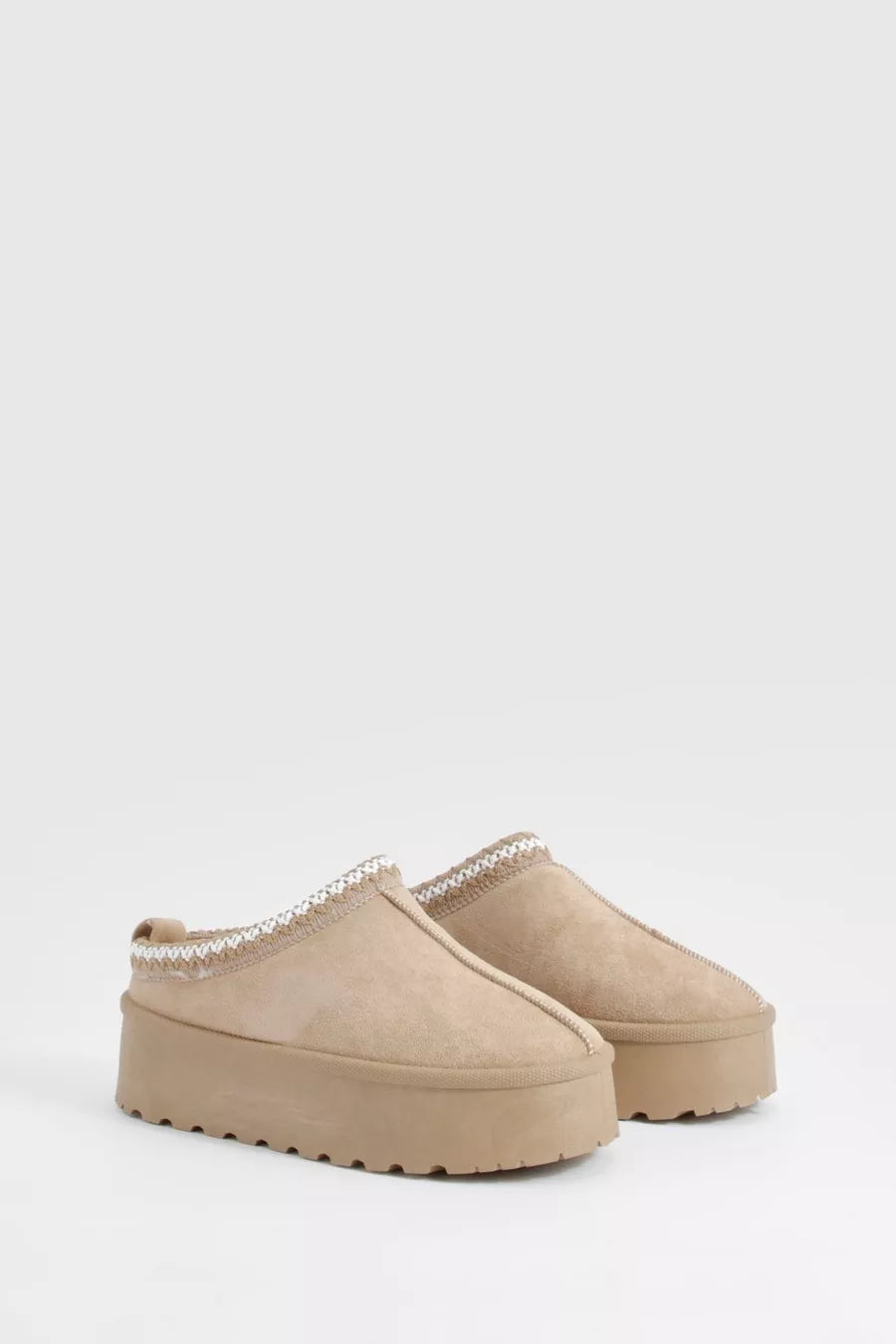 -ZIGZAG PANTOFFEL BEIGE WIT STREEPJE