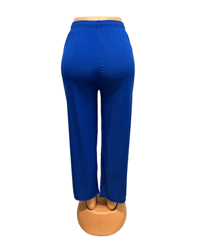 ZOMERBROEK MET VETER ROYALBLAUW -MONA