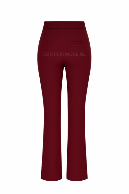 HY397- COMFORTBROEK FLAIR BORDEAUXROOD