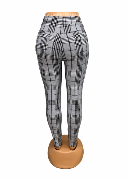 SALE - COMFORT PANTS WHITE CHECKED