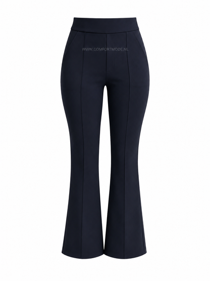 R259 -COMFORTBROEK FLARED TALL DONKERBLAUW