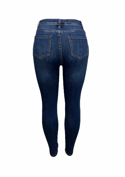 -STRETCH SPIJKERBROEK DONKERBLAUW