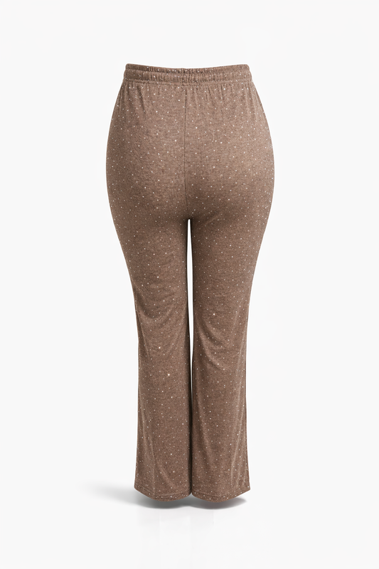 -COMFY JOGGING BROEK -TAUPE SPARKLE