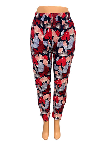 -LUCHTIGE ZOMERBROEK MET PRINT ROOD -FEMKE