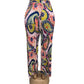 AIRY SUMMER PANTS WITH PRINT PINK/GREEN -NINA