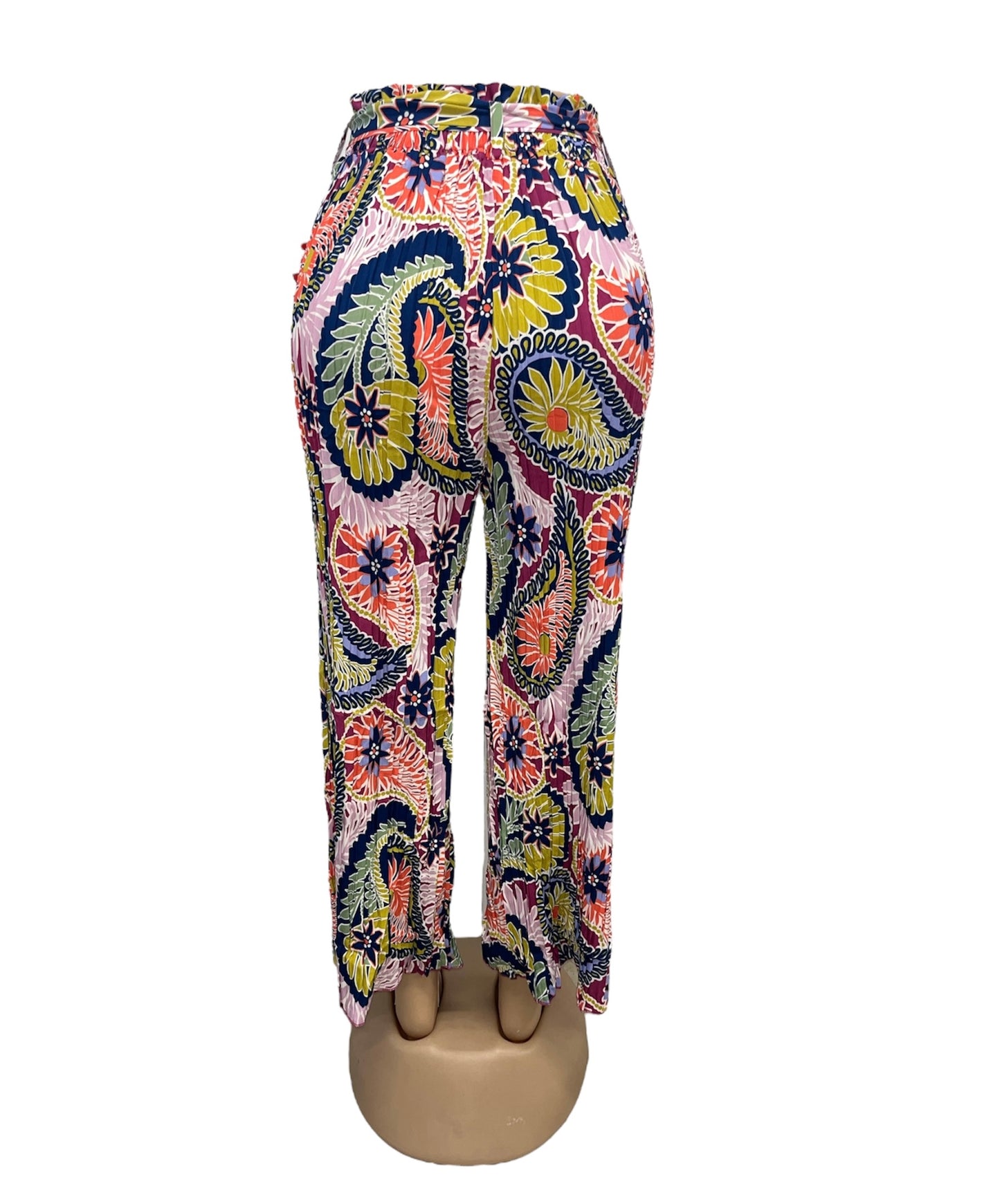 AIRY SUMMER PANTS WITH PRINT PINK/GREEN -NINA